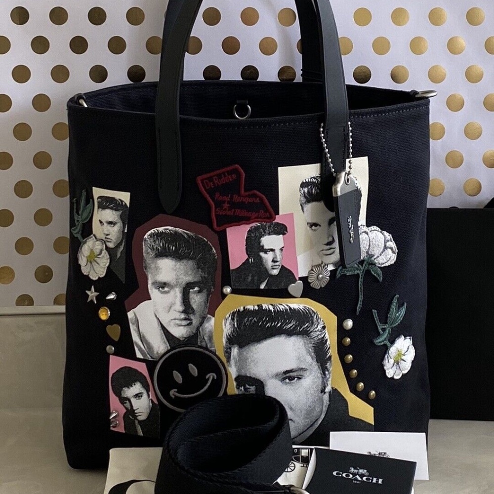 NWT COACH LIMITED EDITION X ELVIS COLLAGE CANVAS TOTE 86877 (#2 OF 180)